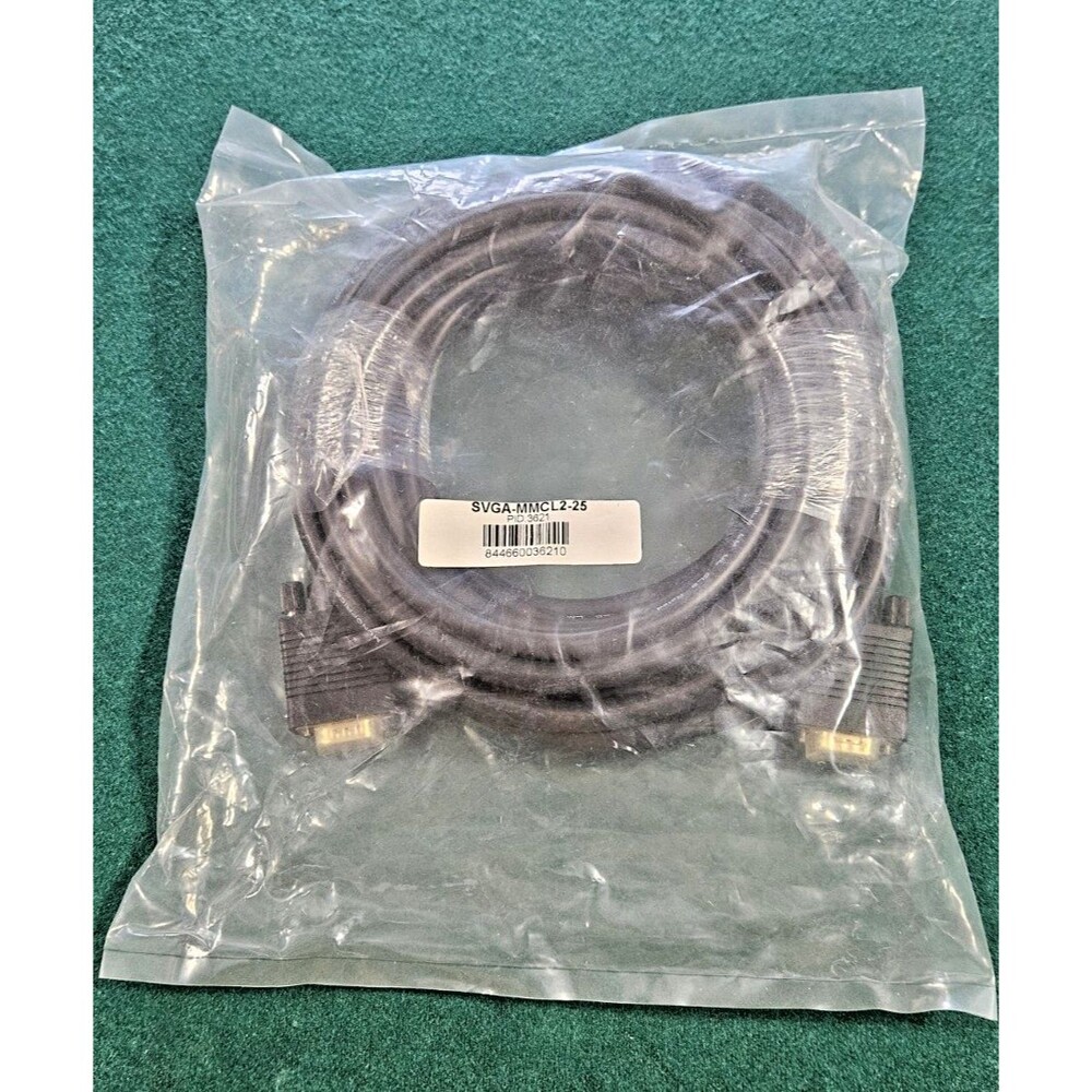 Monoprice 25ft 15-Pin Super VGA SVGA Male-Male CL2 Rated for In-Wall Cable